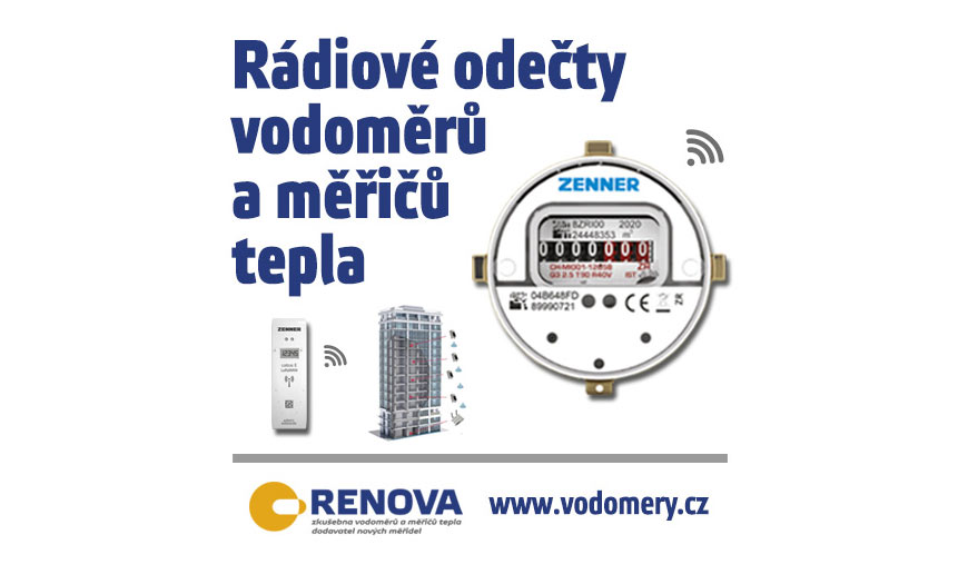 Radiové odečty vodoměrů a měřičů tepla